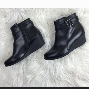 Black Ankle Boots Zipper Sides